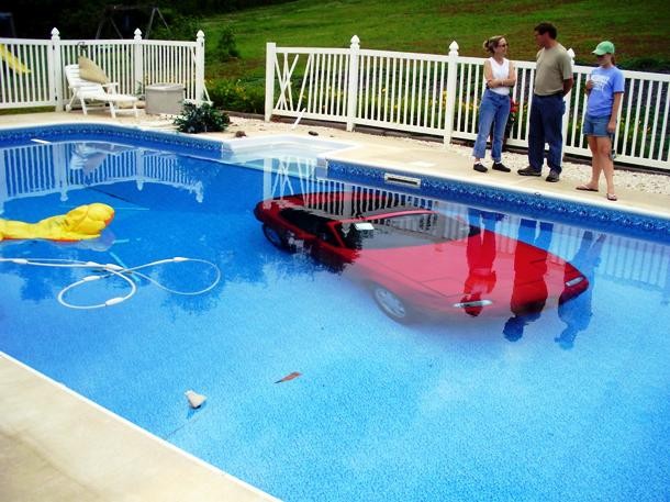 coche piscina